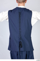  Photos Medieval Monk in Blue suit 1 19th century Historical clothing Monk blue vest upper body white shirt 0005.jpg